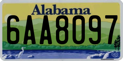 AL license plate 6AA8097