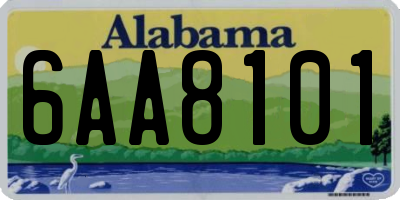 AL license plate 6AA8101