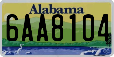 AL license plate 6AA8104
