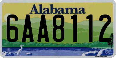 AL license plate 6AA8112