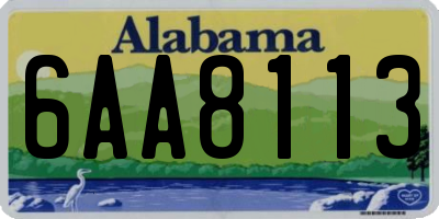 AL license plate 6AA8113