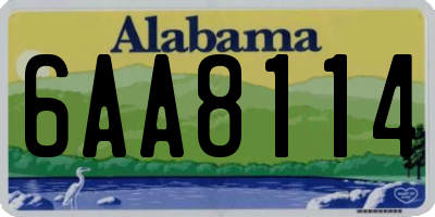 AL license plate 6AA8114