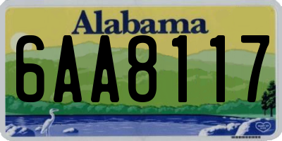 AL license plate 6AA8117