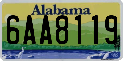 AL license plate 6AA8119