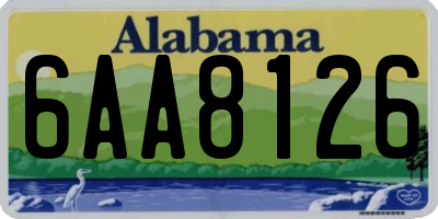 AL license plate 6AA8126