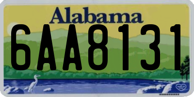 AL license plate 6AA8131