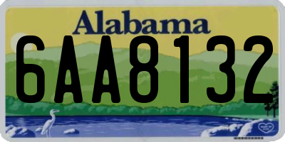 AL license plate 6AA8132