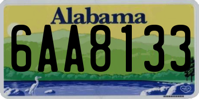 AL license plate 6AA8133
