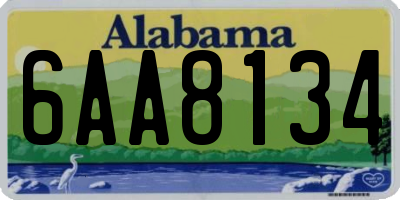 AL license plate 6AA8134