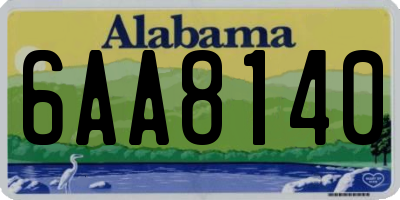 AL license plate 6AA8140