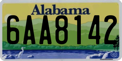 AL license plate 6AA8142