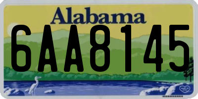 AL license plate 6AA8145