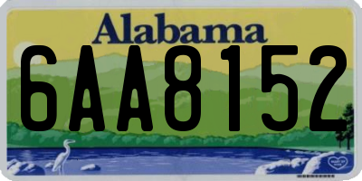 AL license plate 6AA8152