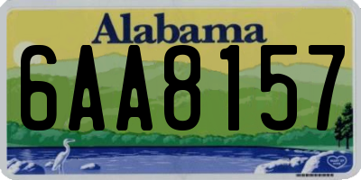 AL license plate 6AA8157