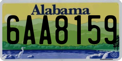 AL license plate 6AA8159