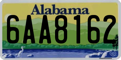 AL license plate 6AA8162