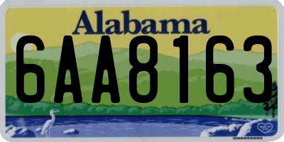 AL license plate 6AA8163