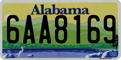 AL license plate 6AA8169