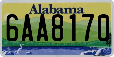 AL license plate 6AA8170