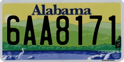 AL license plate 6AA8171