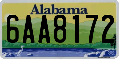AL license plate 6AA8172