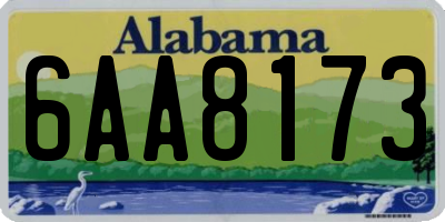 AL license plate 6AA8173