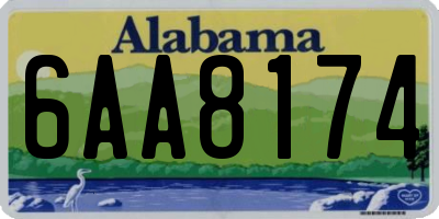 AL license plate 6AA8174