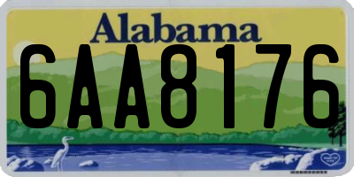 AL license plate 6AA8176