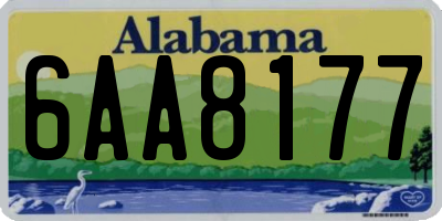 AL license plate 6AA8177