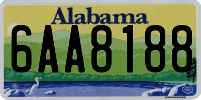 AL license plate 6AA8188