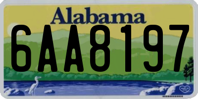 AL license plate 6AA8197