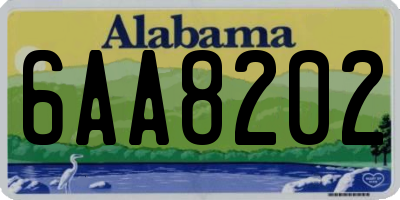 AL license plate 6AA8202