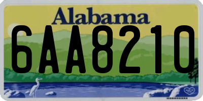 AL license plate 6AA8210