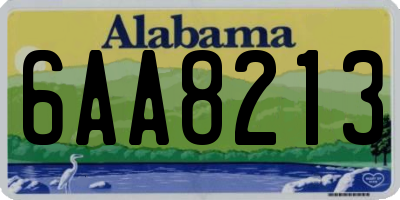 AL license plate 6AA8213