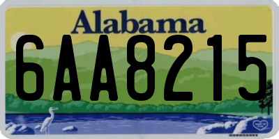 AL license plate 6AA8215