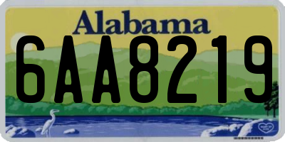 AL license plate 6AA8219