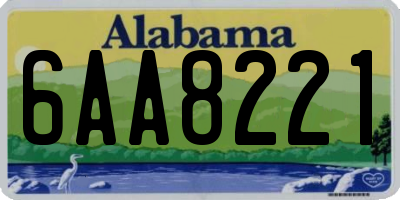 AL license plate 6AA8221