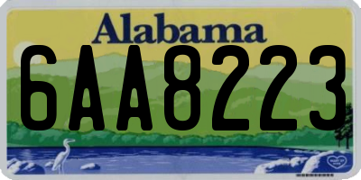 AL license plate 6AA8223