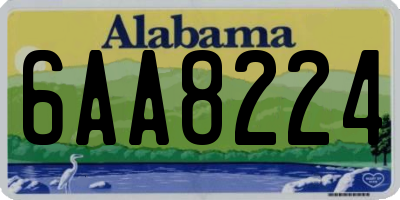AL license plate 6AA8224