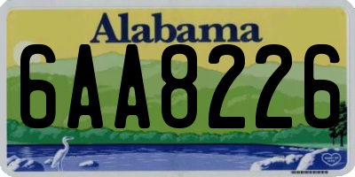 AL license plate 6AA8226