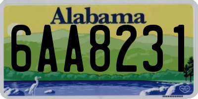 AL license plate 6AA8231