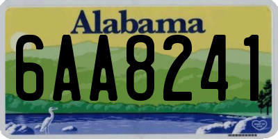 AL license plate 6AA8241