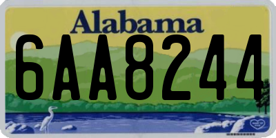 AL license plate 6AA8244