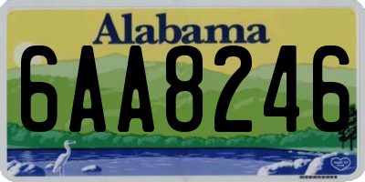 AL license plate 6AA8246