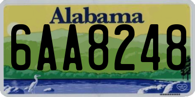 AL license plate 6AA8248