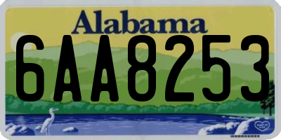 AL license plate 6AA8253