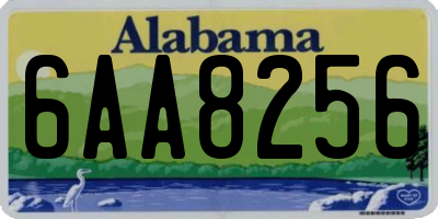 AL license plate 6AA8256
