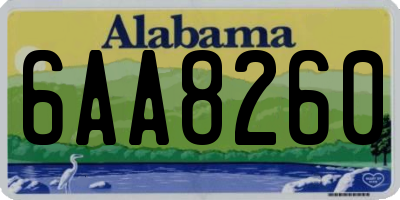 AL license plate 6AA8260