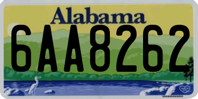AL license plate 6AA8262