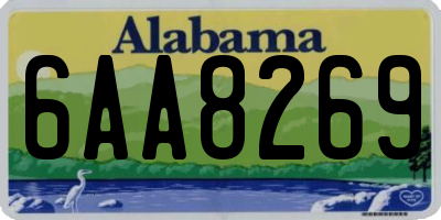 AL license plate 6AA8269